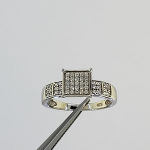 Ladies Micro Pave Set 925 Sterling Silver CZ Ring